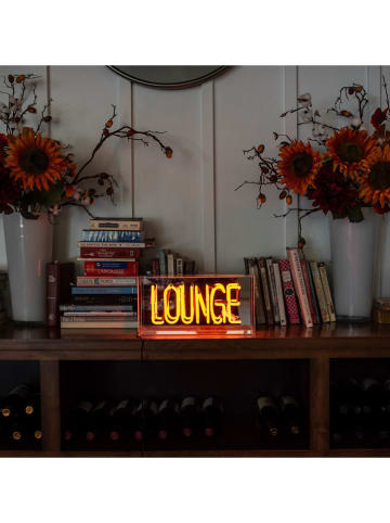 LOCOMOCEAN Neon-Leuchtbox ''Lounge'' in Orange - (B)38 x (H)19 x (T)10,5 cm