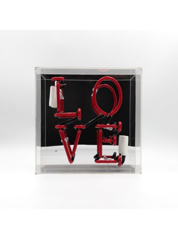 LOCOMOCEAN LED-Leuchtbox ''Love'' in Rot - (B)25 x (H)25 x (T)10,5 cm