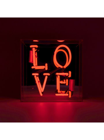 LOCOMOCEAN Led-lichtbox ''Love'' rood - (B)25 x (H)25 x (D)10,5 cm