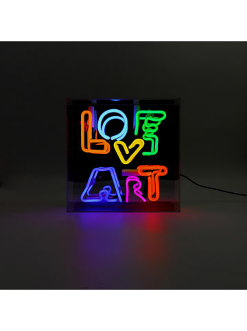 LOCOMOCEAN Led-lichtbox ''Love Art'' meerkleurig - (B)25 x (H)25 x (D)10,5 cm