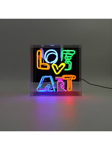 LOCOMOCEAN Led-lichtbox ''Love Art'' meerkleurig - (B)25 x (H)25 x (D)10,5 cm