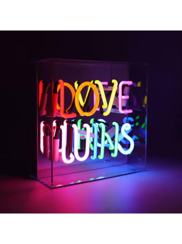 LOCOMOCEAN Led-lichtbox ''Love Wins'' meerkleurig - (B)25 x (H)25 x (D)10,5 cm