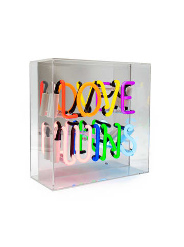 LOCOMOCEAN Led-lichtbox ''Love Wins'' meerkleurig - (B)25 x (H)25 x (D)10,5 cm