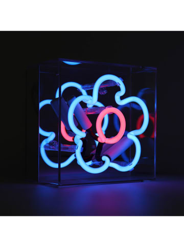 LOCOMOCEAN Lampa LED "Daisy" w kolorze niebiesko-różowym - 16 x 16 x 9 cm