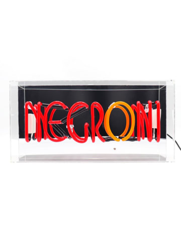 LOCOMOCEAN Led-lichtbox ''Negroni'' rood - (B)38 x (H)19 x (D)10,5 cm