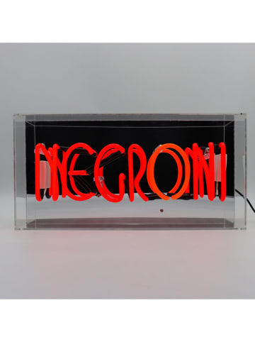 LOCOMOCEAN Led-lichtbox ''Negroni'' rood - (B)38 x (H)19 x (D)10,5 cm