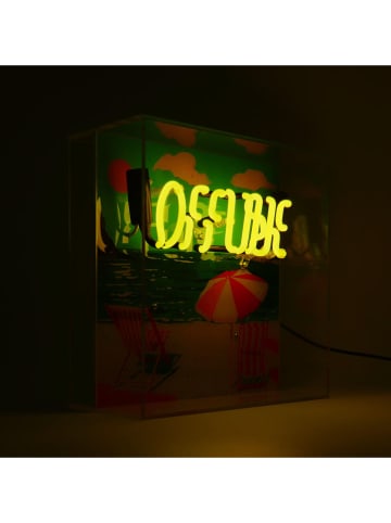 LOCOMOCEAN Neon-Leuchtbox ''Offline'' in Gelb - (B)25 x (H)25 x (T)10,5 cm