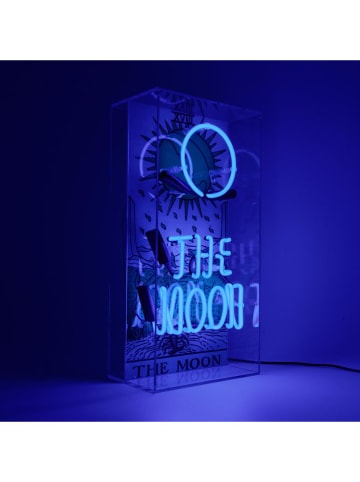 LOCOMOCEAN Neon-Leuchtbox ''The Moon Tarot'' in Blau - (B)19 x (H)38 x (T)10,5 cm