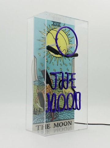 LOCOMOCEAN Neon-Leuchtbox ''The Moon Tarot'' in Blau - (B)19 x (H)38 x (T)10,5 cm