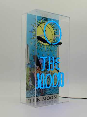 LOCOMOCEAN LED-Leuchtbox ''The Moon Tarot'' in Blau - (B)19 x (H)38 x (T)10,5 cm