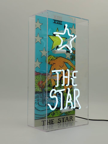 LOCOMOCEAN Neon-Leuchtbox ''The Star Tarot'' in Weiß - (B)19 x (H)38 x (T)10,5 cm
