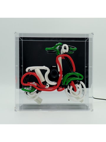 LOCOMOCEAN Led-lichtbox ''Scooter'' rood/groen/wit - (B)25 x (H)25 x (D)10,5 cm
