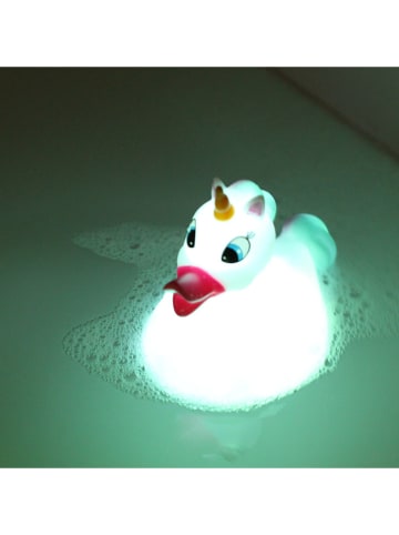 LOCOMOCEAN Led-badeend ''GITD - Unicorn Duck" wit/lichtroze - vanaf 3 jaar