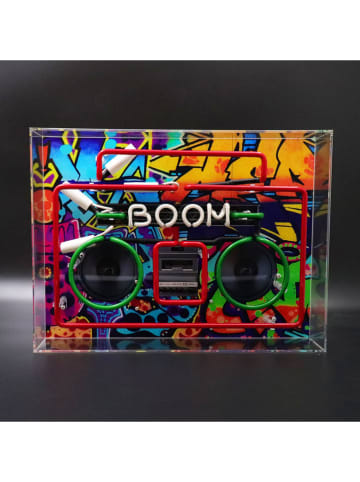LOCOMOCEAN LED-Leuchtbox ''Boom Box'' in Bunt - (B)40 x (H)30 x (T)10,5 cm