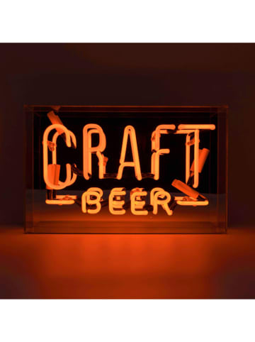 LOCOMOCEAN Neon-Leuchtbox ''Craft Beer'' in Orange - (B)38 x (H)24 x (T)10,5 cm