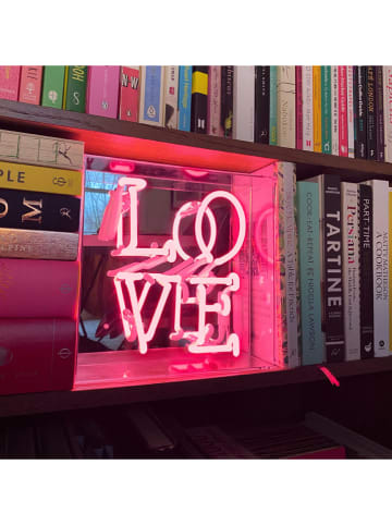 LOCOMOCEAN Neon-Leuchtbox ''Love'' in Pink - (B)25 x (H)25 x (T)10,5 cm
