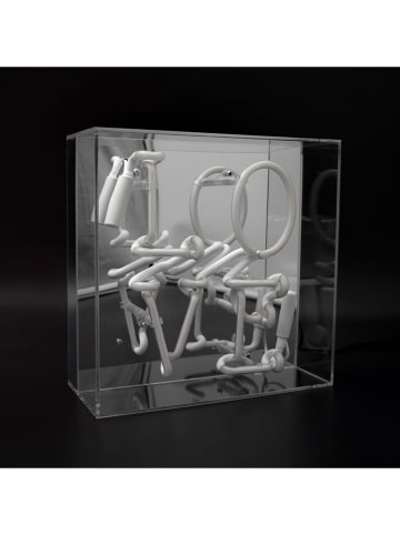 LOCOMOCEAN Led-lichtbox ''Love'' roze - (B)25 x (H)25 x (D)10,5 cm