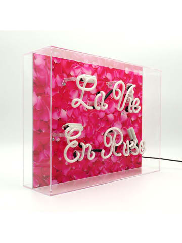 LOCOMOCEAN Lampa LED "La Vie En Rose" w kolorze różowym - 40 x 30 x 10,5 cm