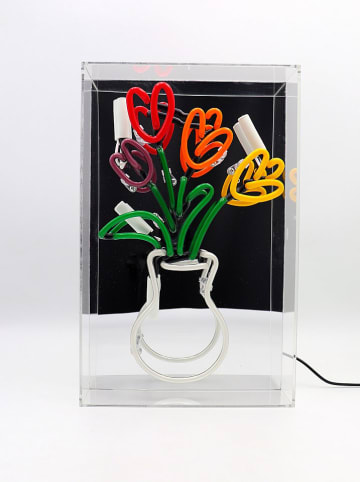 LOCOMOCEAN LED-Leuchtbox ''Tulips'' in Bunt - (B)24 x (H)28 x (T)10,5 cm