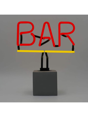 LOCOMOCEAN Neonowa lampa dekoracyjna "Bar" w kolorze żółto-czerwonym - 27 x 23 x 9 cm