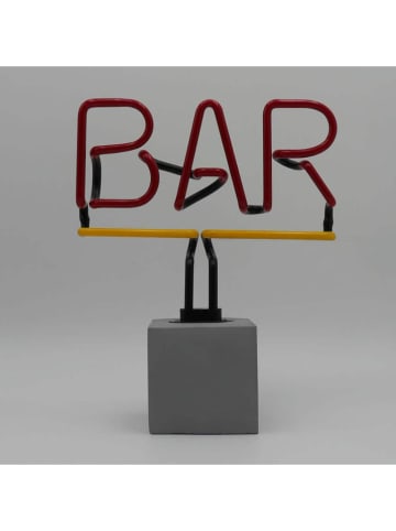 LOCOMOCEAN Dekoracyjna lampa LED "Bar" w kolorze żółto-czerwonym - 27 x 23 x 9 cm