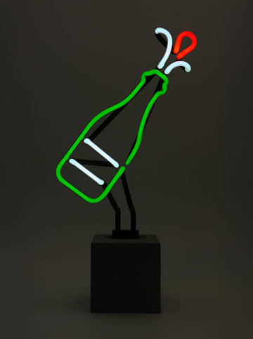 LOCOMOCEAN Neonowa lampa dekoracyjna "Bottle" w kolorze zielono-czerwonym - 18,4 x 37,9 x 9 cm