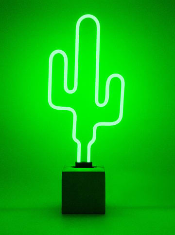 LOCOMOCEAN Neonowa lampa dekoracyjna "Cactus" w kolorze zielonym - 18 x 41 x 9 cm