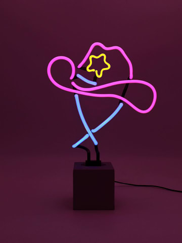 LOCOMOCEAN Led-decolamp ''Cowboy Hat'' paars/blauw/geel - (B)23 x (H)35 x (D)10,5 cm