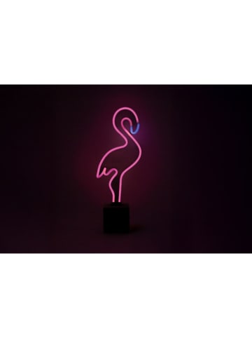 LOCOMOCEAN Neonowa lampa dekoracyjna "Flamingo" w kolorze różowym - 16 x 45 x 9 cm