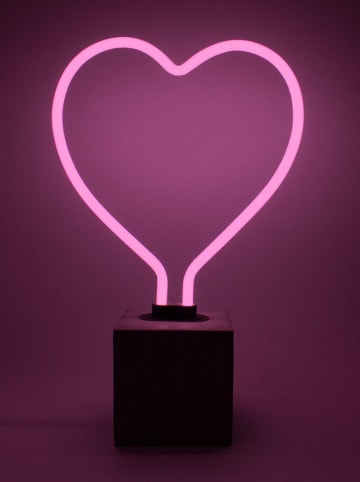 LOCOMOCEAN LED-Dekoleuchte ''Heart'' in Pink - (B)20 x (H)31 x (T)9 cm