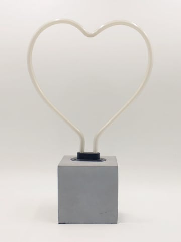 LOCOMOCEAN Dekoracyjna lampa LED "Heart" w kolorze różowym - 20 x 31 x 9 cm