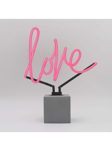 LOCOMOCEAN Neonowa lampa dekoracyjna "Love" w kolorze różowym - 27 x 34 x 9 cm