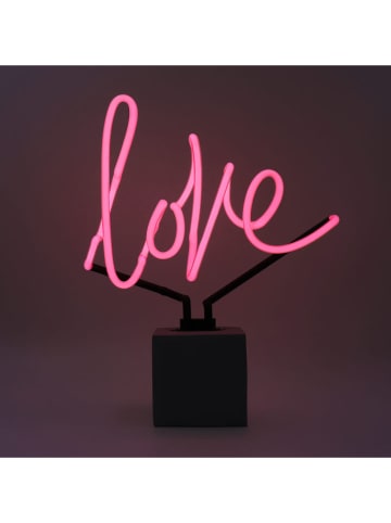 LOCOMOCEAN Dekoracyjna lampa LED "Love" w kolorze różowym - 27 x 34 x 9 cm