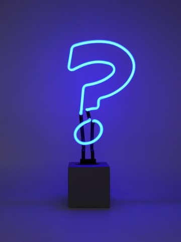 LOCOMOCEAN LED-Dekoleuchte ''Question Mark'' in Blau - (B)16 x (H)35 x (T)9 cm