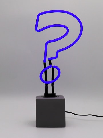 LOCOMOCEAN Neon-Dekoleuchte ''Question Mark'' in Blau - (B)16 x (H)35 x (T)9 cm
