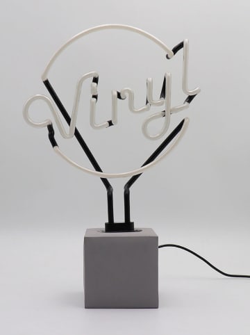 LOCOMOCEAN Neonowa lampa dekoracyjna "Vinyl" w kolorze zielono-fioletowym - 23 x 30,5 x 10,5 cm