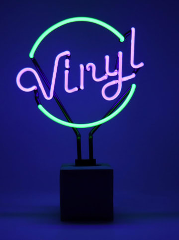 LOCOMOCEAN Led-decolamp ''Vinyl'' groen/paars - (B)23 x (H)30,5 x (D)10,5 cm