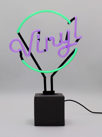 LOCOMOCEAN LED-Dekoleuchte ''Vinyl'' in Grün/ Lila - (B)23 x (H)30,5 x (T)10,5 cm