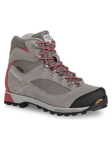 DOLOMITE Skórzane botki turystyczne "Zernez GTX" w kolorze szarym