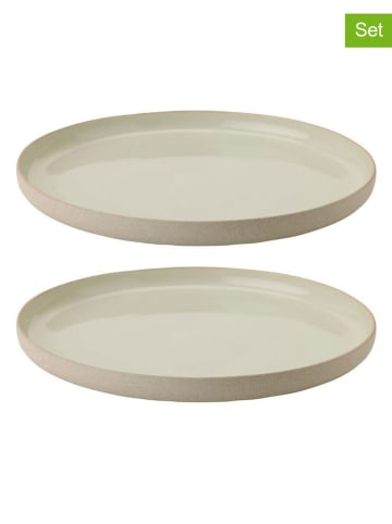 Stelton 2-delige set: dinerborden "Emma" beige/grijs - Ø 24 cm