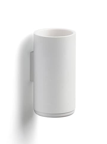 Zone Denmark Zahnputzbecher "Rim" in Weiß - (H)13,6 x Ø 7 cm