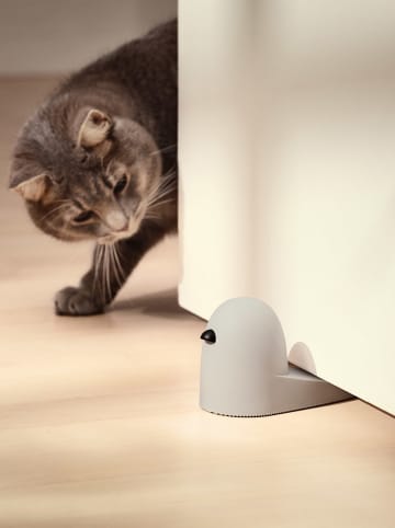 RIG-TIG Deurstopper "Bob" grijs - (L)14 x (B)8 cm