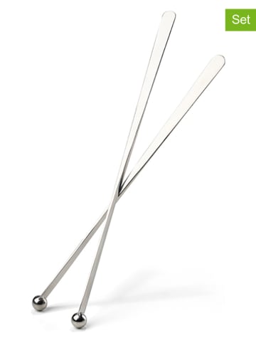 Zone Denmark 2-delige set: roestvrijstalen cocktaillepels - (L)25 cm