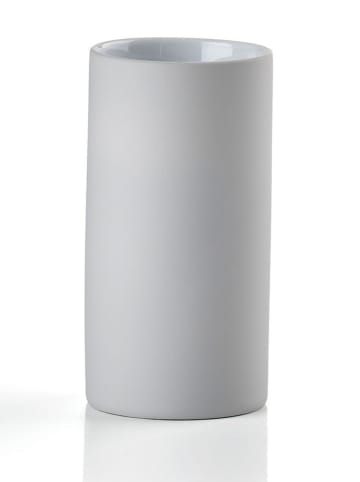 Zone Denmark Tandenborstelbeker "Solo Soft Grey" grijs - (H)10 cm x Ø 7,6 cm