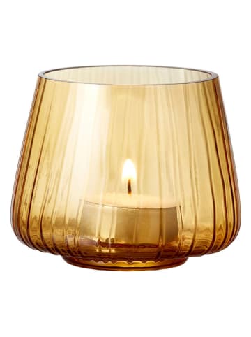 Bitz 2-delige set: theelichthouders "Kusintha" geel - (H)7,5 cm