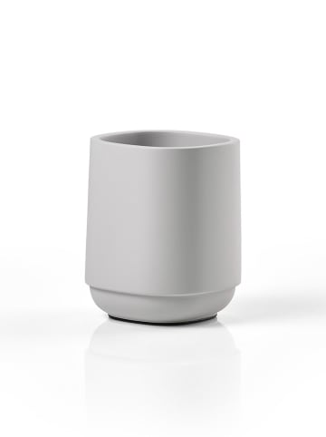 Zone Denmark Zahnputzbecher "Time" in Hellgrau - (H)9,5 x Ø 8 cm