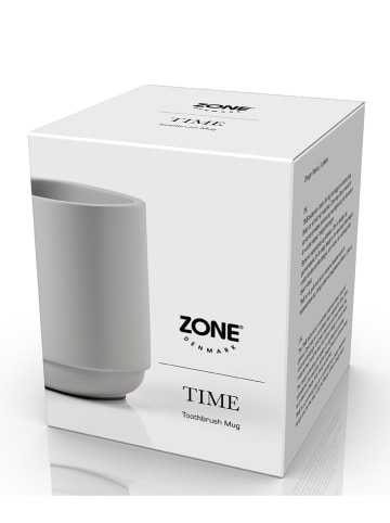 Zone Denmark Kubek łazienkowy "Time" w kolorze jasnoszarym - wys. 9,5 x Ø 8 cm