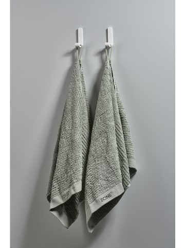 Zone Denmark 2-delige set: handdoekhouders "Loop" groen - (L)8 x (B)5,5 cm
