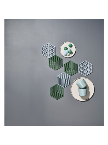 Zone Denmark 2er-Set: Untersetzer "Hexagon" in Hellblau - (L)16 x (B)14 cm