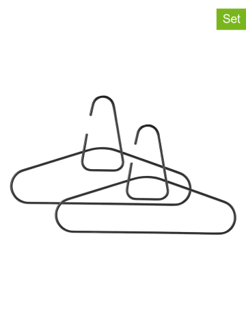 Zone Denmark 2-delige set: kledinghangers "A-Hanger" zwart - (L)40,6 x (B)24,4 cm